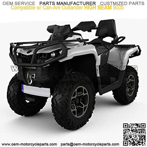Can Am Outlander 650 850 1000 Headlights LED High Beam, Can-Am Spyder RT Commander Renegade Headlight Bulbs 415129249, Plug and Play 6000K Cool White LED Conversion Kit, 2-Pack - Image 2