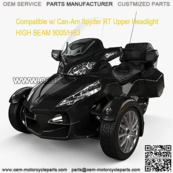 Can Am Outlander 650 850 1000 Headlights LED High Beam, Can-Am Spyder RT Commander Renegade Headlight Bulbs 415129249, Plug and Play 6000K Cool White LED Conversion Kit, 2-Pack - Image 3