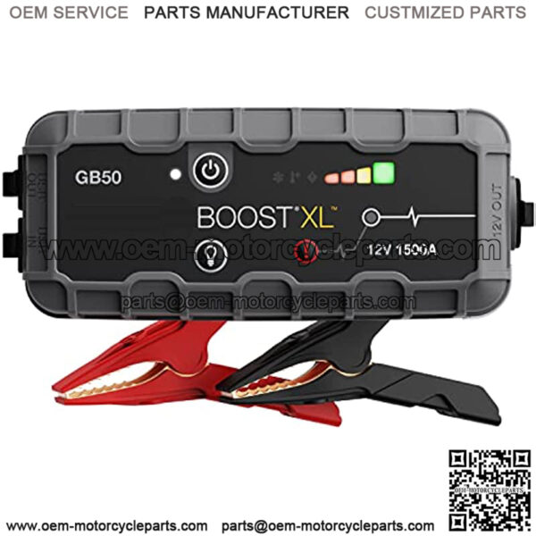 Boost XL GB50 1500 Amp 12-Volt UltraSafe Lithium Jump Starter Box, Car Battery Booster Pack, Portable Power Bank Charger, and Jumper Cables for up to 7-Liter Gasoline and 4-Liter Diesel Engines