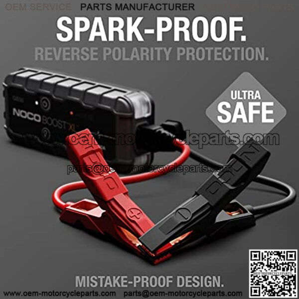 Boost XL GB50 1500 Amp 12-Volt UltraSafe Lithium Jump Starter Box, Car Battery Booster Pack, Portable Power Bank Charger, and Jumper Cables for up to 7-Liter Gasoline and 4-Liter Diesel Engines - Image 3