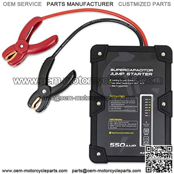 Rezervo Batteryless Jump Starter - Jumpstarts Vehicles Using Ultracapacitor Technology for Cars, Trucks, Boats, RVs, ATVs, and other Gas Engines (RZ-550 (550A)) - Image 2