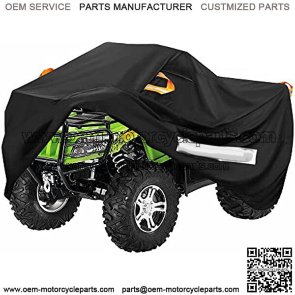 ATV Cover Oxford Cloth Heavy ,for Polaris Sportsman Yamaha Grizzly Honda FourTrax Kawasaki KFX Wheel Car with Air Vents Reflective Strips and Buckle Straps Length up to 82 inches