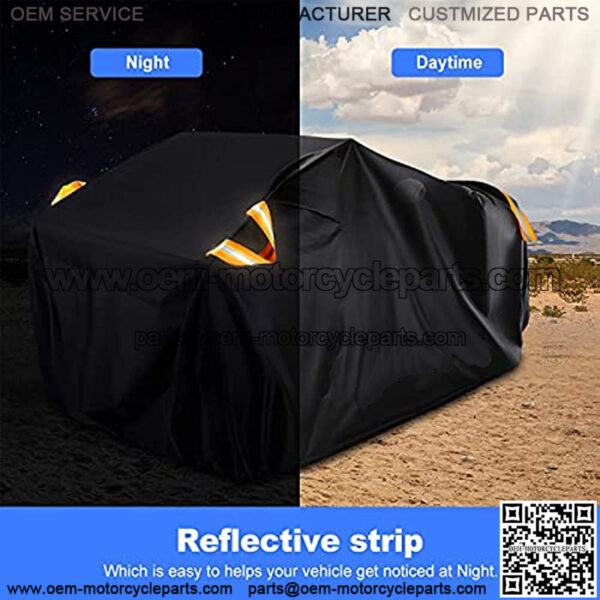 ATV Cover Oxford Cloth Heavy ,for Polaris Sportsman Yamaha Grizzly Honda FourTrax Kawasaki KFX Wheel Car with Air Vents Reflective Strips and Buckle Straps Length up to 82 inches - Image 4