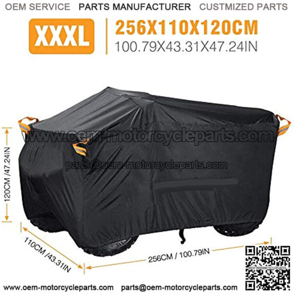 ATV Cover Waterproof Heavy Duty Quad ATC 4 Wheeler Cover All Season Weather Proof Outdoor UV Protection for Polaris Sportsman Outlaw Kawasaki Yamaha Suzuki Honda Sportrax TRX ( XXX-Large) - Image 3