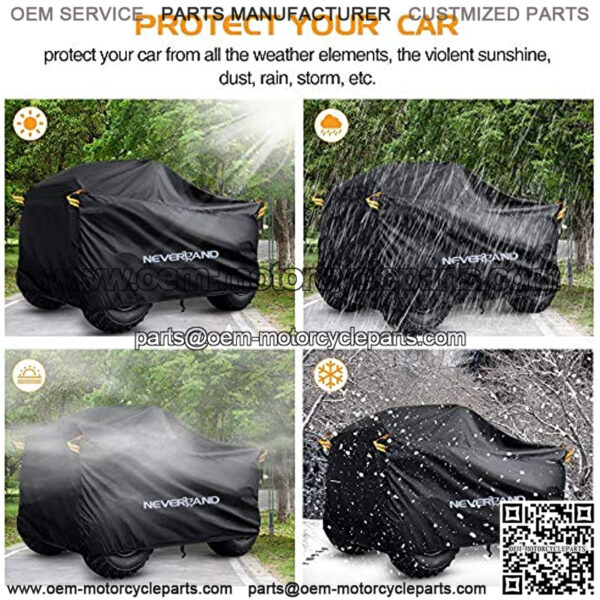 ATV Cover Waterproof Heavy Duty Quad ATC 4 Wheeler Cover All Season Weather Proof Outdoor UV Protection for Polaris Sportsman Outlaw Kawasaki Yamaha Suzuki Honda Sportrax TRX ( XXX-Large) - Image 5