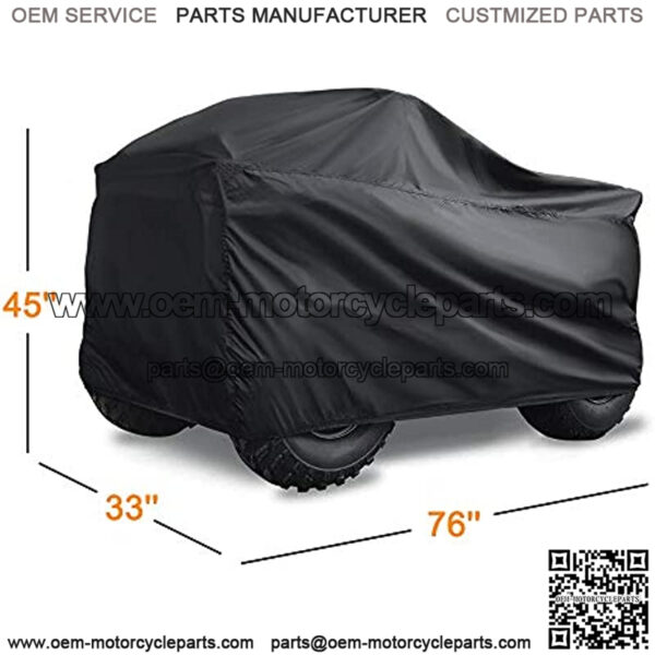 ATV Cover. 420D Heavy Duty Tear-Resistant Fabric. Quad Cover for Kawasaki, Arctic Cat, Honda, Polaris,Yamaha, and More. Protection Against Water, Wind, UV. 4 Wheeler Accessories - Image 2