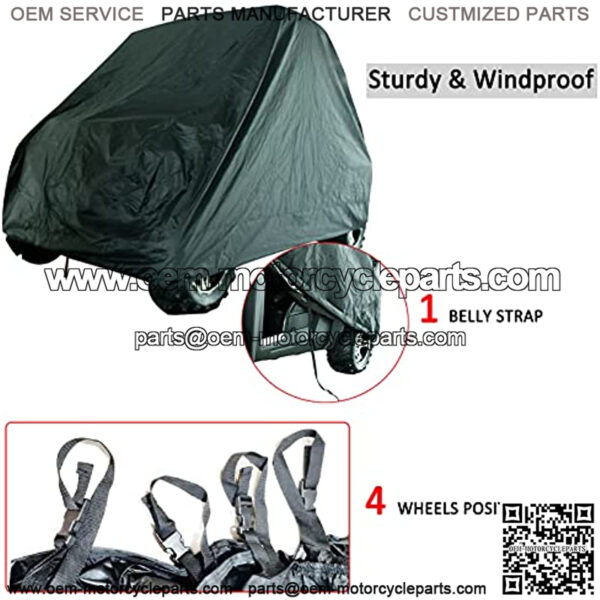Hisun UTV Cover Windproof Rainproof for CFMOTO Uforce Zforce 500 600 800 1000, Yamaha Cover, Polaris Ranger, Coleman UTV, Axis UTV Cover Accessories - Image 2