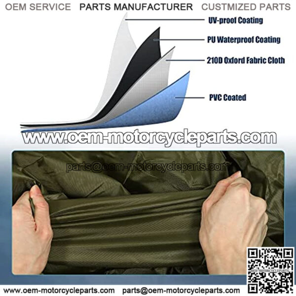 UTV Cover Waterproof All Weather Protection Covers 210D Army Green 2-3 Seater for Polaris RZR for Ranger XP XP4 1000 for Can-Am for Arctic Cat Side by Side UTV Accessories - Image 4