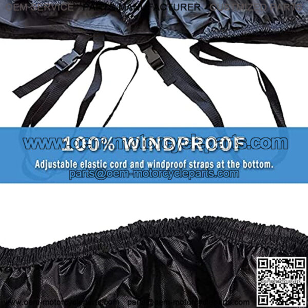 UTV Cover Waterproof Heavy Duty 4-6 Seater Cover Black Oxford Cloth Protection Covers UTV Accessories for Polaris RZR Cover Yamaha Kawasaki Mahindra Can-Am Defender All Weather Side by Side Cover - Image 4