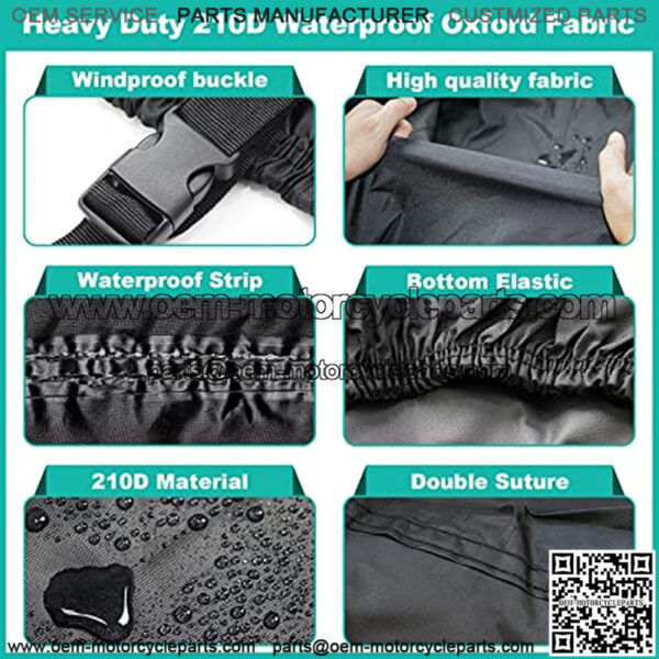 UTV Cover with Heavy Duty Black Oxford Waterproof Material, 114.17" x 59.06" x 74.80" (290 150 190cm) Included Storage Bag. Protects UTV from Rain, Hail, Dust, Snow, Sleet, and Sun (XL) - Image 2