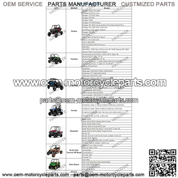 UTV Cover, Waterproof Heavy Denier Oxford Cloth Material for Polaris RZR Yamaha Can-Am Defender Honda Pioneer Kawasaki Mule Teryx 2-3 Passenger - Image 3