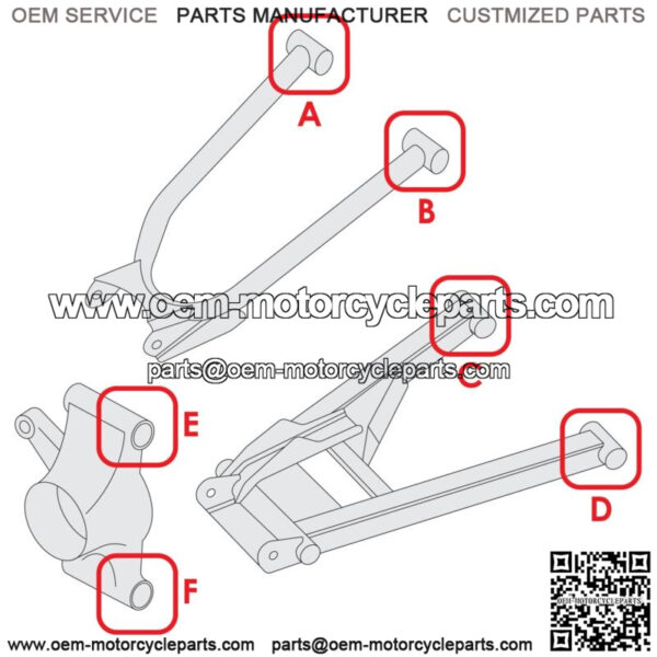 Rear Lower Outer Control Arm Bushing Kit For Polaris Ranger Crew 570 2014-2023 - Image 2