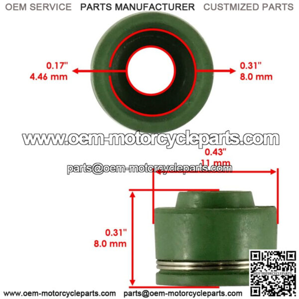 Intake & Exhaust Valve Stem Seal For Arctic Cat XF 9000 2014-2016 QTY 8 - Image 2