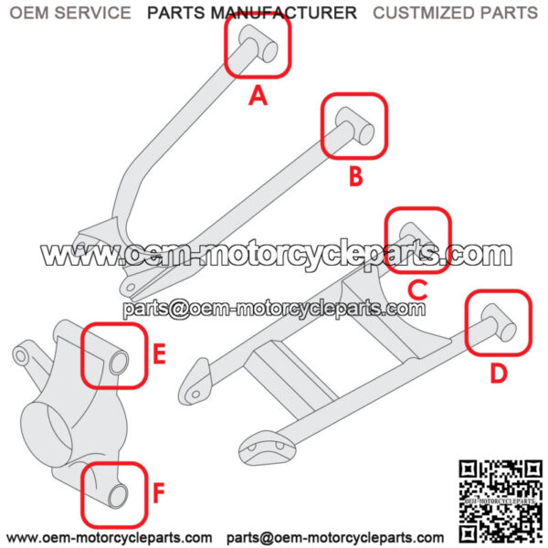 Rear Bearing Carrier Lower Bushing Kit For Polaris 1012718-067 1012717-067 - Image 2