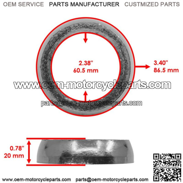 2612-615 2612615 Exhaust Headpipe Gasket For Arctic Cat SnowMobile - Image 2
