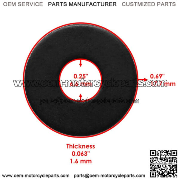 4x Flat Washer for Polaris 800 INDY SP 2014-16/ INDY SP LE 2014/ PRO-RMK LE 2014 - Image 2
