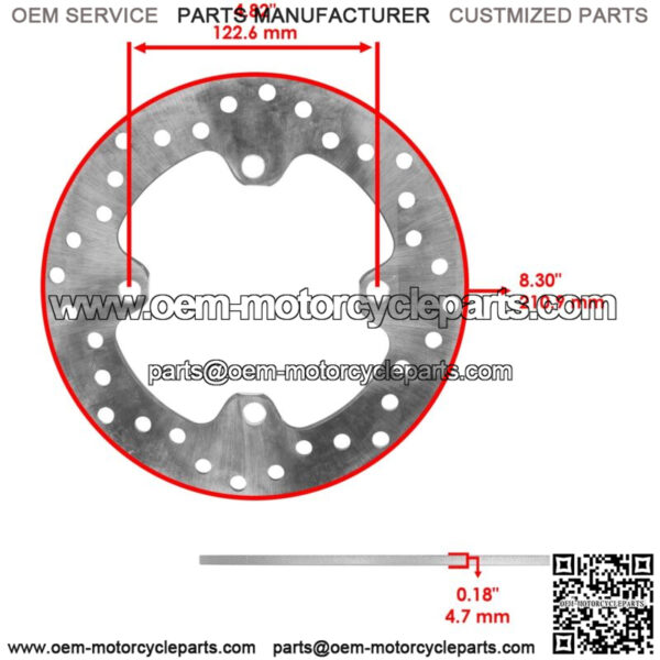 Brake Disc Rotor for Honda Pioneer 1000 SXS1000M3 M5 2016 - 2023 Front or Rear - Image 2