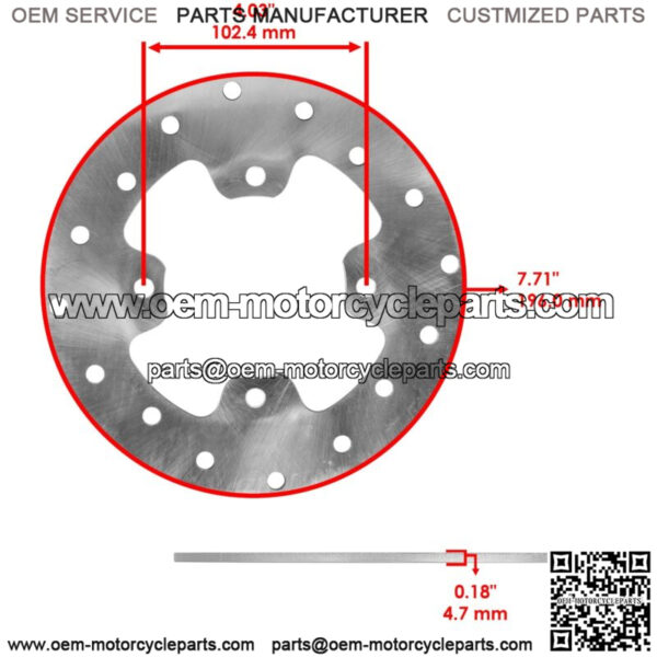 M166762 Front or Rear Brake Disc Rotor for John Deere RSX850 XUV590 - Image 2