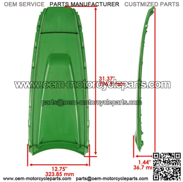 M168883 Center Hood Panel for John Deere X370 X380 X384 X390 X394 X584 - Image 2