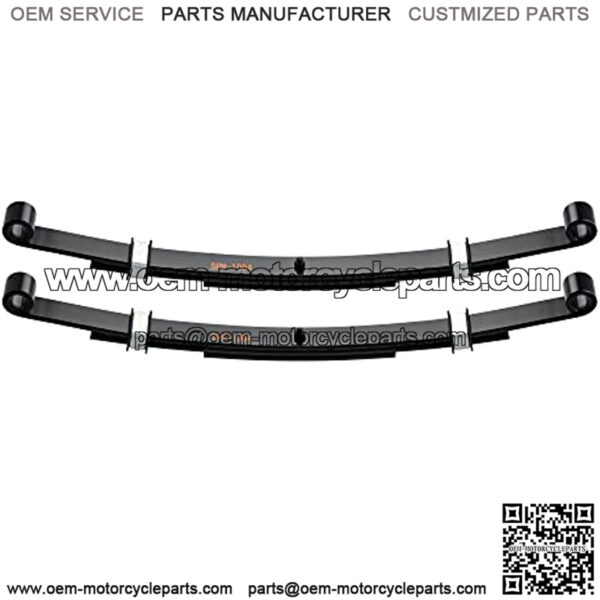 Golf Cart EZGO Heavy Duty 3-Leaf Spring Kit with Bushings & Sleeves & U Bolts fit for EZGO TXT 1995-2013, OEM 70506-G01,74135-G01, 74207-G01, 74207-G03 (2 Packs)