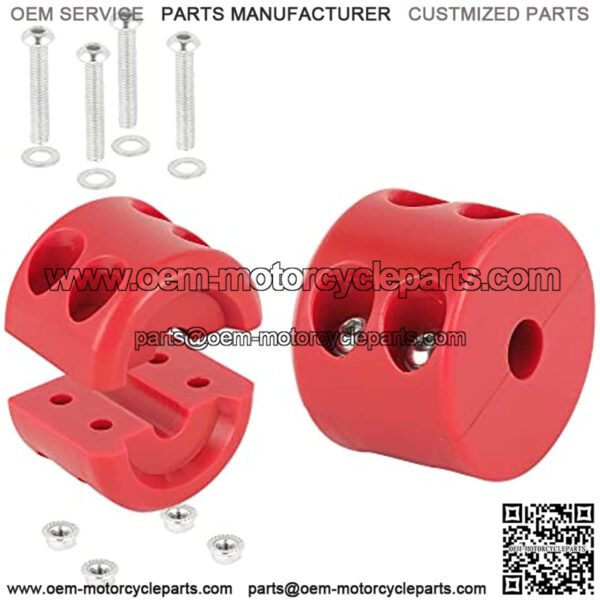 Winch Cable Hook Stopper for ATV UTV SUV ORV, Rubber Rope Line Saver, Prevent Bouncing Fraying, with Allen Wrench (Red) - Image 2