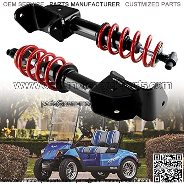 Yamaha Front Shock Absorbers Kit with Red Colie Spring for Golf Cart G29 Drive Replace OEM # JW2-F3390-00-00 JW2-F3350-00 Driver & Passenger Sides
