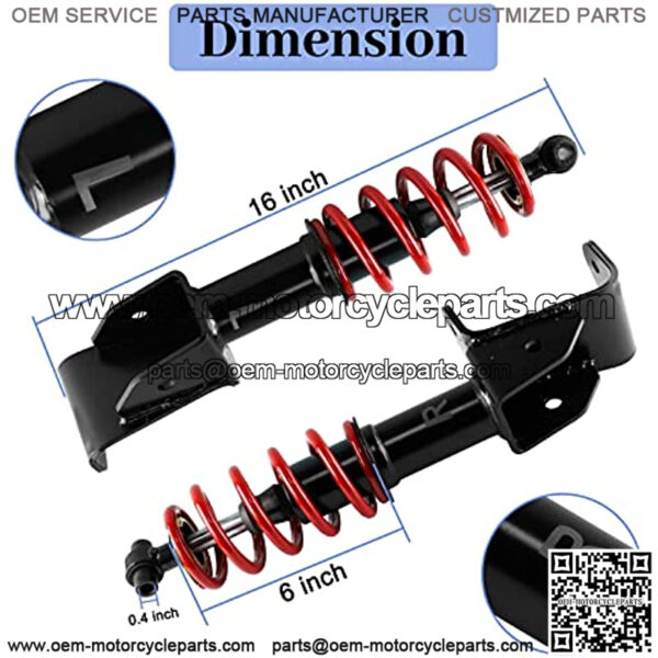 Yamaha Front Shock Absorbers Kit with Red Colie Spring for Golf Cart G29 Drive Replace OEM # JW2-F3390-00-00 JW2-F3350-00 Driver & Passenger Sides - Image 2