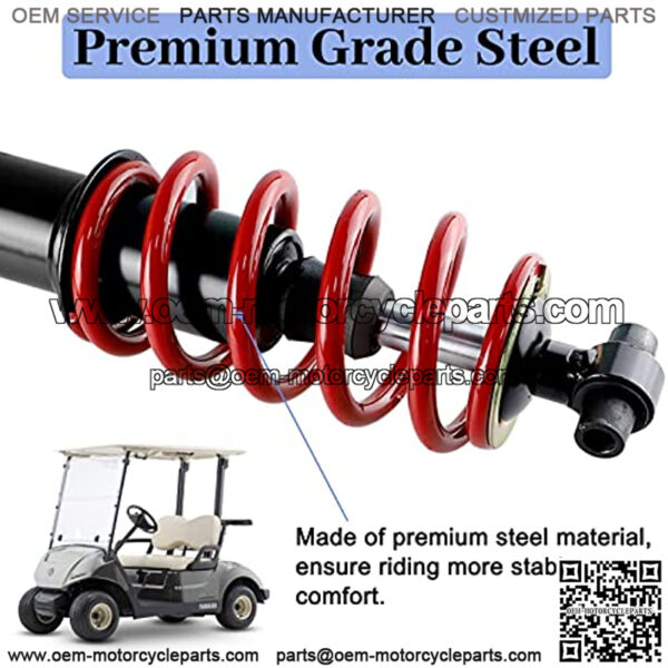 Yamaha Front Shock Absorbers Kit with Red Colie Spring for Golf Cart G29 Drive Replace OEM # JW2-F3390-00-00 JW2-F3350-00 Driver & Passenger Sides - Image 3