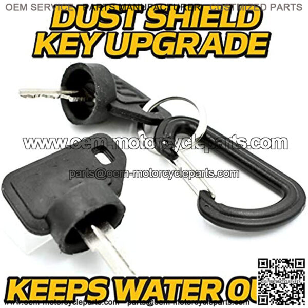 Starter Ignition Switch with Lights Fits EZGO E-Z-GO TXT 33639-G01 33639G01 1981 & Up Golf Cart, Gas or Electric - 4 Prong Terminals - Includes 4 Keys & Free Carabiner - Image 3
