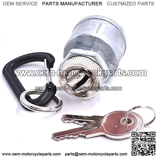 Starter Ignition Switch with Lights Fits EZGO E-Z-GO TXT 33639-G01 33639G01 1981 & Up Golf Cart, Gas or Electric - 4 Prong Terminals - Includes 4 Keys & Free Carabiner - Image 4