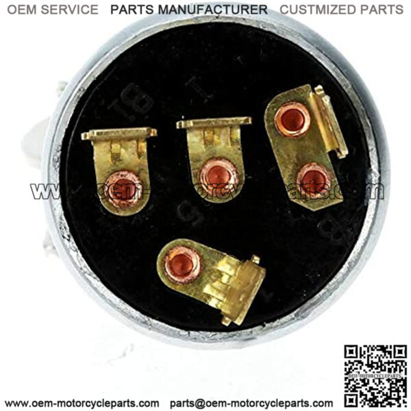 Golf Cart EZGO Ignition Switch with 2 Keys OEM#33639G01, Four Spade Terminal Key Switch for Use on Lights E-Z-GO G&E All Years - Image 3
