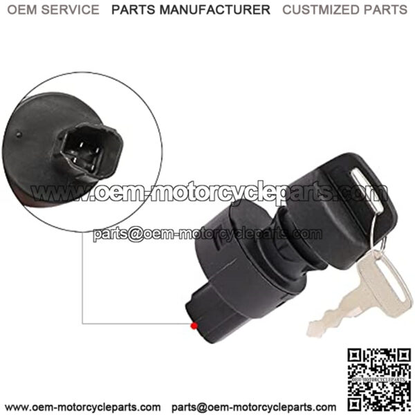 Key Switch Assembly 3 Position On/Off Replacement Ignition Switch with 2 Standard Keys for Yamaha G22, G29 Drive, Drive 2 Gas Golf Cart OEM# JW6-H2510-00/JW6-H2510-20-00 - Image 2