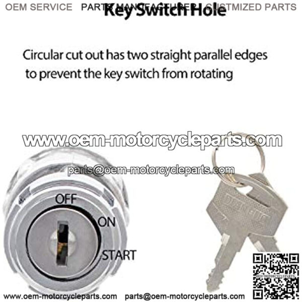 SK3-K01 Universal 3 Wire Ignition Key Switch 3 Position for Motorcycle Go Kart Dune Buggy Golf Cart UTV ATV Mower Tractor Forklift Truck Scooter Trailer Agricultural Modified Car - Image 5