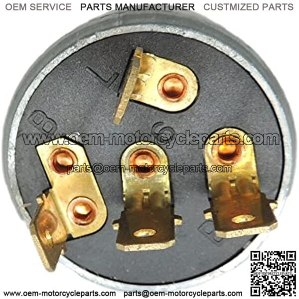 Ignition Switch with 2 Key Starter Switch Compatible with Golf Cart EZGO 1981-up Gas/Electric (with Lights) 4-Prong OEM# 33639G01 - Image 2
