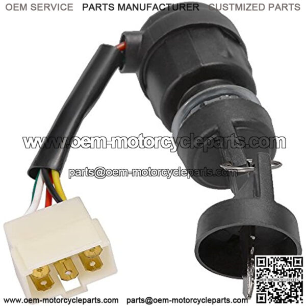 5-Wire 5-Pin Ignition Switch WIthink Key For Generator 170F 178F 178FA 186F 186FA 3-Pin - Image 2