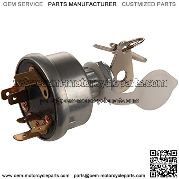 Ignition Switch with 2 Keys for Backhoe Loader, Car, Tractor - Image 3