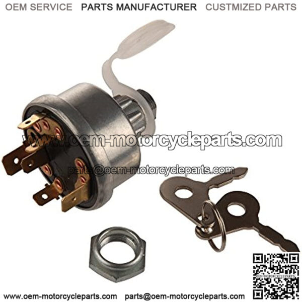 Ignition Switch with 2 Keys for Backhoe Loader, Car, Tractor - Image 5