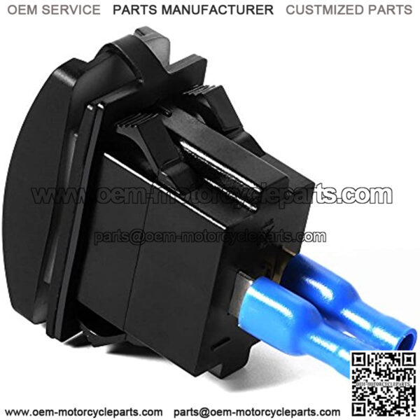 4.2 AMPS-Fast Dual USB Charger Rocker Switch Style Blue LED Back-lit for Boats, Side by Side, Off Road Vehicles, Recreational Vehicle - Image 4