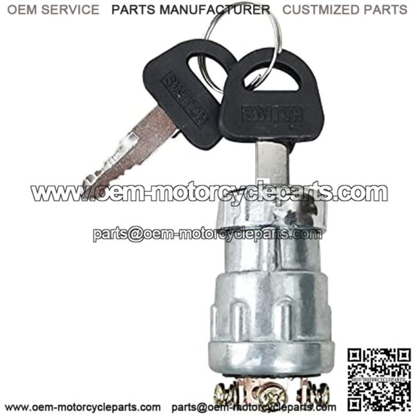 Jiayicity Key Ignition Switch JK424 12V 10A with 3 Position 3 Connection Terminal 2 Keys Compatible with Car Moto Tractor Forklift Truck Scooter Trailer Agricultural Modified Car UTV - Image 3