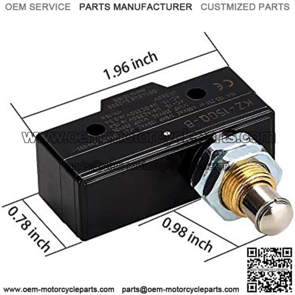 Club Car Brake Light Micro Switch fit Club Car DS 1981 UP and EZGO 1971 UP,3 Terminal Plunger-Style,Replace OEM#1011439, 12374G1, 13141G1,730, MS-011 - Image 2