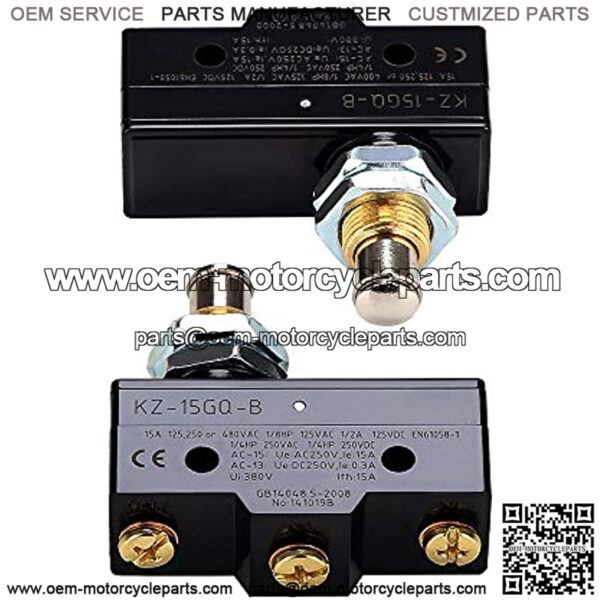 Club Car Brake Light Micro Switch fit Club Car DS 1981 UP and EZGO 1971 UP,3 Terminal Plunger-Style,Replace OEM#1011439, 12374G1, 13141G1,730, MS-011 - Image 3