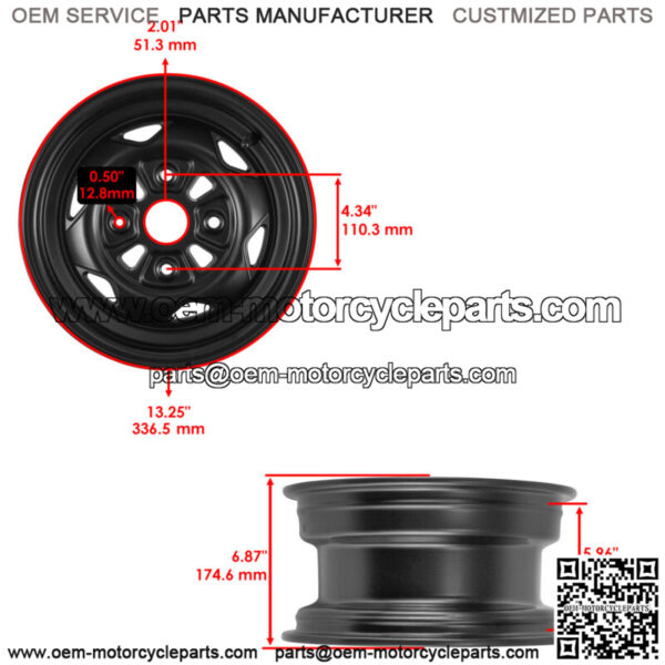 44650-HN8-R00 44650-HN2-A80ZA 44650-HN8-A60ZA Front Wheel Rim For Honda 2x - Image 2