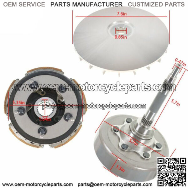 For Yamaha Grizzly 2002-2008 Rhino 2004-2007 Wet Drive Clutch Housing Kit - Image 2