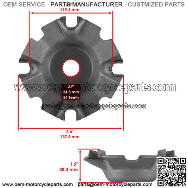 Face Drive Moveable Plate Damper & Roller for Arctic Cat XR 550 4x4 2015 - Image 2