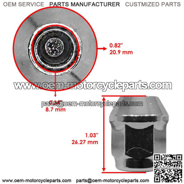 Wheel Nut  For Can-AM CanAM Outlander Max 800R 4x4 2009-2012 2014-2015 M10x1.25 - Image 2