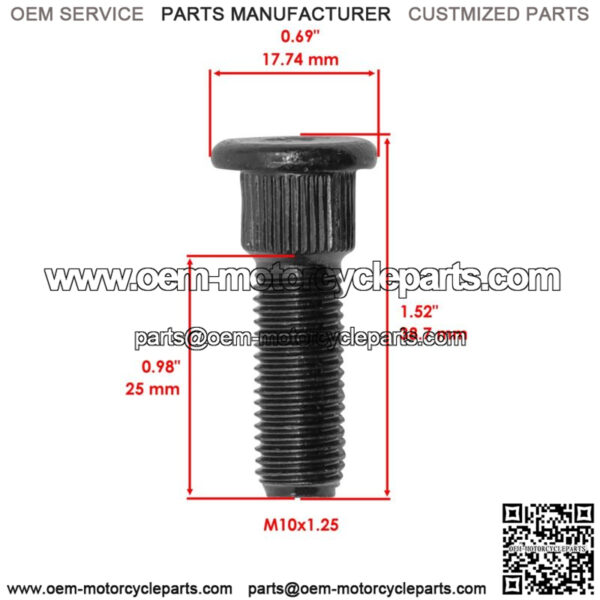 Rear Wheel Studs For Yamaha Raptor 350 YFM350 2004-2005 - Image 2