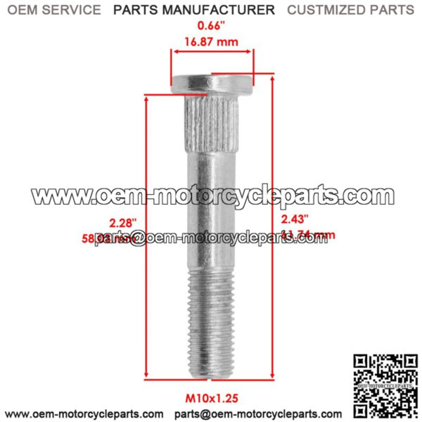 Front And Rear Wheel Studs For Polaris Sportsman XP 1000 2015-2018 - Image 2