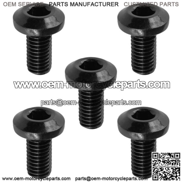 5xHex Socket Button Bolt M8x1.25 for Yamaha Virago 250 XV250 2003/90109-08789-00 - Image 4