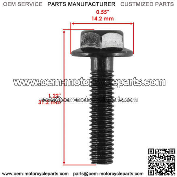 Flanged Head Clutch Bolt for Yamaha YZF1000R 1997/ 95817-06025-00 91001-06025-00 - Image 2