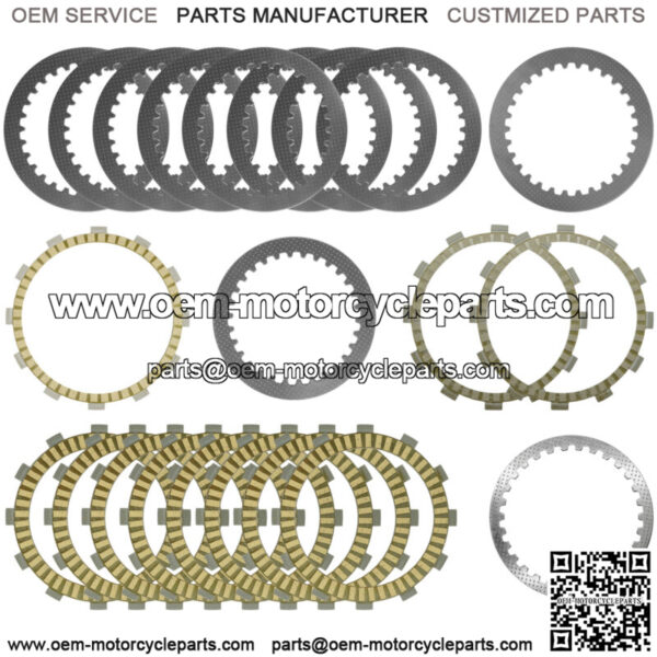 Clutch Friction Steel Plates Kit for Yamaha Star Venture 1900 XV1900F 2018-2021